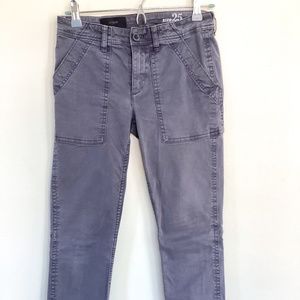 J Crew 25 SKINNY WASHED TWILL UTILITY PANTS